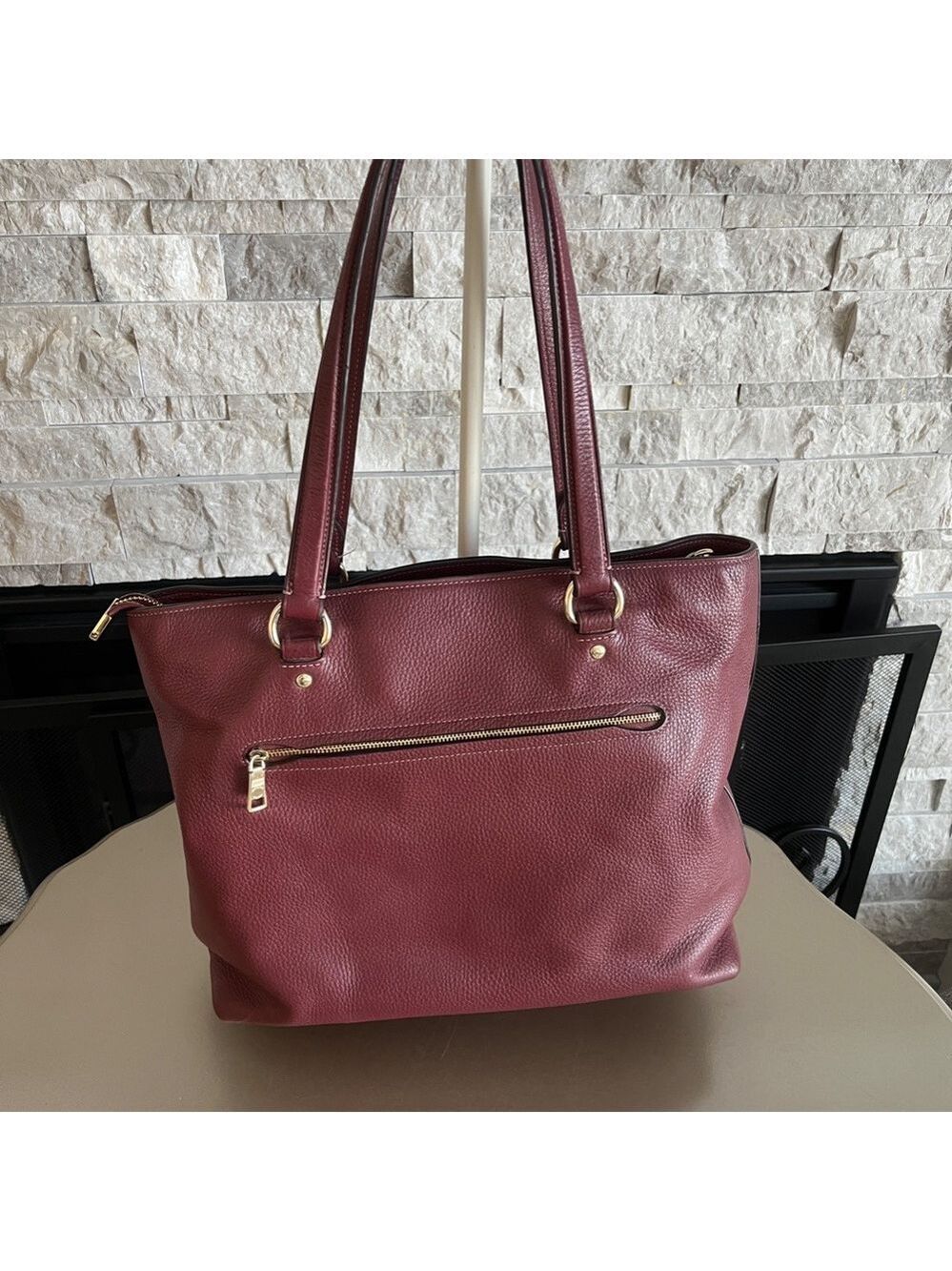 Vintage Leather Coach Handbag - Picture 3 of 16